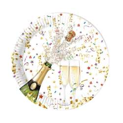 Talerzyki papierowe Sparkling Celebration 23cm 8zt - 1