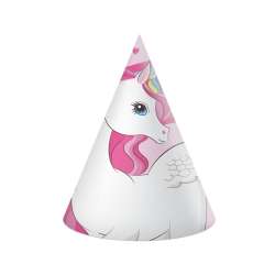 Czapeczki papierowe Unicorn Rainbow Colors 6szt
