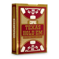 Karty Texas Hold'em Jumbo złoty/czerwony CARTAMUND (GXP-704144)