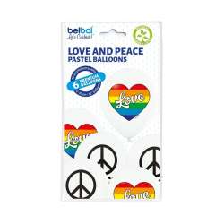 Balony Love and Peace 30 cm 6szt - 1