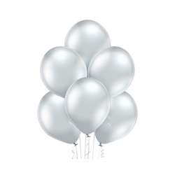 Balony Glossy Silver 100szt