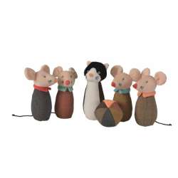 Kręgle dla dzieci do zabawy - Kot i myszki