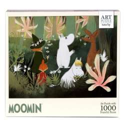 Puzzle 1000 artystyczne Muminki zielone - 1