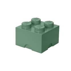 Lego pojemnik klocek czwórka zielony oliwkowy