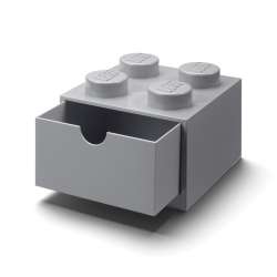 Lego pojemnik klocek z szufladą czwórka j.szary