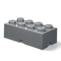 Lego pojemnik klocek ósemka szary