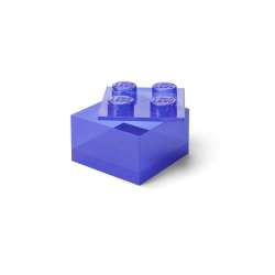 Lego pojemnik klocek czwórka transparentny fiolet