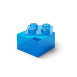 Lego pojemnik klocek czwórka transparentny nieb.