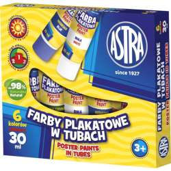 Farby plakatowe 6kol w tubie 30ml ASTRA (83119900)