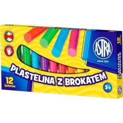 Plastelina z brokatem 12 kolorów ASTRA (303107001) - 1