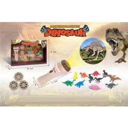Projektor dinozaur na baterie z 12 dinozaurami