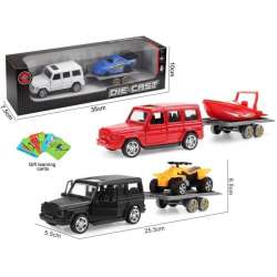 Auto metal z przyczepą otwierane drzwi, karty MIX