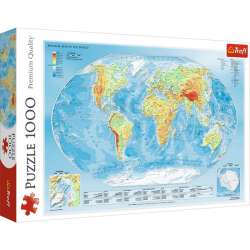 Puzzle 1000 elementów Mapa fizyczna świata (GXP-625361) - 1