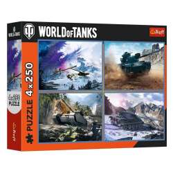 Puzzle 4x250 Wielka bitwa czołgów TREFL