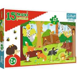 Puzzle 15el MAXI - Zwierzęta w lesie (14276 TREFL) - 1