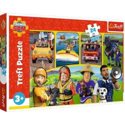 Puzzle 24el Maxi Strażak Sam i przyjaciele. Fireman Sam 14356 Trefl (14356 TREFL) - 1