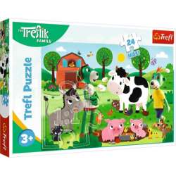 Puzzle 24el Maxi Zimowy czas z Treflikami. Rodzina Treflików 14360 Trefl (14360 TREFL) - 1