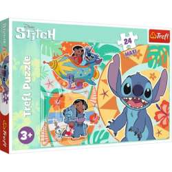 Puzzle 24el Maxi Wesoły dzień Lilo i Stitch. Lilo & Stitch 14365 Trefl (14365 TREFL)