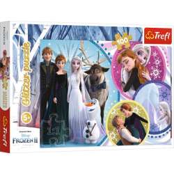 Puzzle Trefl 100 Glitter W blasku miłości. Frozen 2 (GXP-756455) - 1