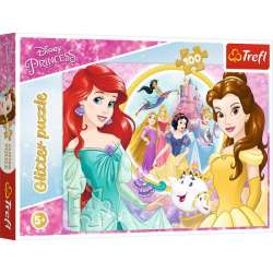 Puzzle 100el brokatowe Wspomnienia Belli i Arielki. Disney Princess. Księżniczki 14819 Trefl p12 (14819 TREFL) - 1
