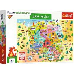 Puzzle 54el Edukacyjne - Mapa Polski 15556 Trefl p6 (15556 TREFL) - 1