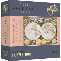 Puzzle 1000el drewniane - Antyczna mapa świata 20144 Trefl (20144 TREFL) - 1