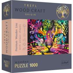 Puzzle drewniane 1000 elementów Kolorowy kot (GXP-802938) - 1