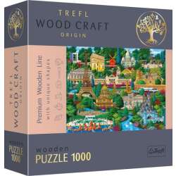 Puzzle 1000el drewniane - Francja - znane miejsca 20150 Trefl (20150 TREFL)