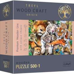 Puzzle 501el drewniane - Dzikie koty w dżungli 20152 Trefl (20152 TREFL) - 1