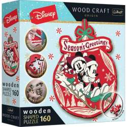 Puzzle drewniane 160el. Disney Świąteczna przygoda Mickey i Minni 20192 Trefl (20192 TREFL)