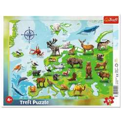 Puzzle 25el ramkowe Mapa Europy ze zwierzętami p16 (31341 TREFL) - 1