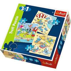 PUZZLE TREFL 20+36+50 SMERFNE HARCE (34092) - 1