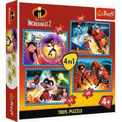 Puzzle 4w1 Niesamowita rodzinka Incredibles (34306 TREFL) - 1