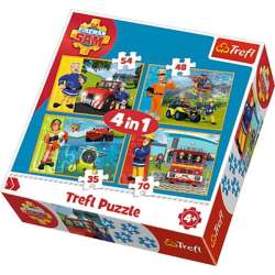 Puzzle 4w1 Strażak Sam na ratunek 34311 Trefl p8 (34311 TREFL) - 1