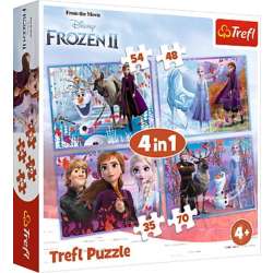 Puzzle 4w1 Podróż w nieznane Disney Frozen 2 34323 Trefl p8 (34323 TREFL) - 1