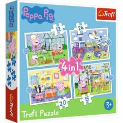 Puzzle 4w1 Wspomnienia z wakacji Świnki Peppy (34359 TREFL)
