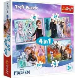 Puzzle 4w1 (12,15,20,24el) Kraina Lodu 2. Niezwykły świat Frozen 34381 Trefl (34381 TREFL)