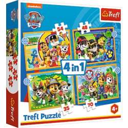 Puzzle Trefl 4w1 Wakacyjny Psi Patrol (34395 TREFL) - 1