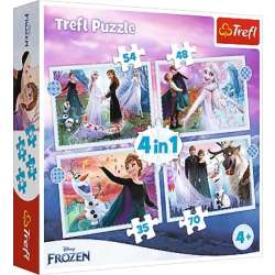 Puzzle 4w1 Magia w lesie. Kraina Lodu 2 Frozen II 34398 Trefl (34398 TREFL) - 1