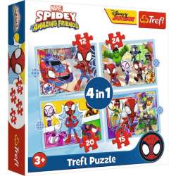 Puzzle 4w1 (12,15,20,24el) Ekipa Spiday'a Spiday i Przyjaciele 34611 Trefl (34611 TREFL) - 1