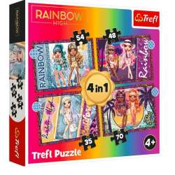 Puzzle 4w1 Modne laleczki Rainbow High (GXP-837862) - 1