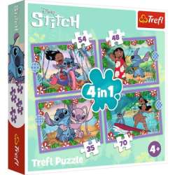 Puzzle 4w1 Szalony dzień Lilo i Stitch 34633 Trefl (34633 TREFL) - 1