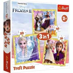 Puzzle 3w1 Kraina Lodu 2 -Moc Anny i Elsy (34847 TREFL) - 1