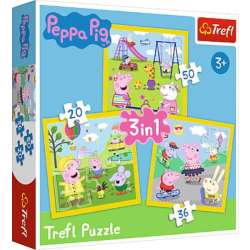 Puzzle 3w1 Wesoły dzień Peppy (GXP-692163) - 1