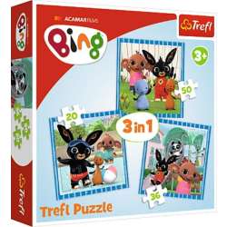Puzzle 3w1 Zabawy z przyjaciółmi /Acamar Films Bing (34851 TREFL) - 1