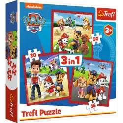 Puzzle 3w1 Wesołe pieski Psi Patrol PAW PATROL 34867 Trefl (34867 TREFL)