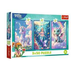 Puzzle 3x50 Razem w kolorowym świecie TREFL