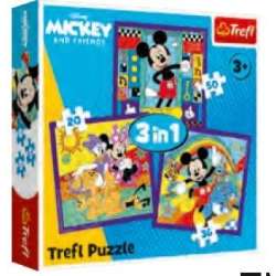 Puzzle 3w1 Miki i jego wesoła ekipa TREFL