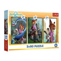 Puzzle 3x80 Zwierzakowe śledztwo TREFL