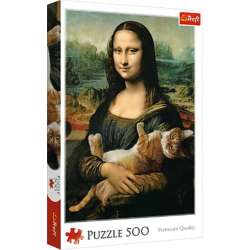 Puzzle 500el Mona Lisa i kot Mruczek p8 (37294 TREFL)